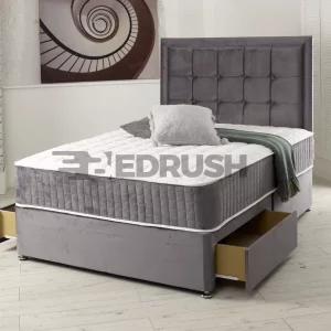 Divan Bed With Floor Standing Headboard - Save UPTO 65% | West Yorkshire UK Beds Sale