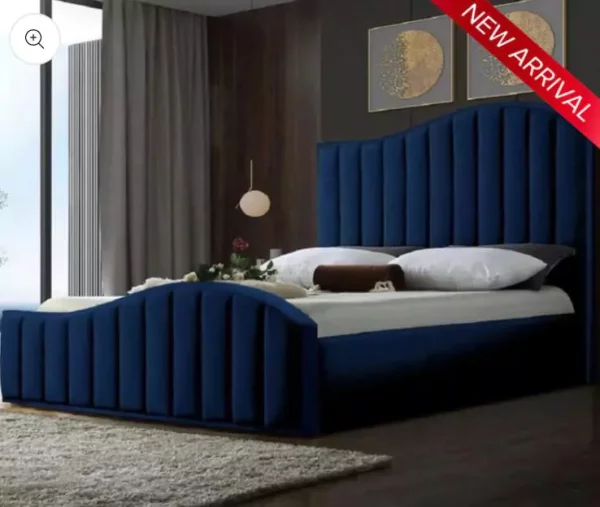 Bespoke Midland Bed - Bedrush Stylish Waved Bed UK - 3/ Three Quarter Bed With Storage at bedrush online store uk